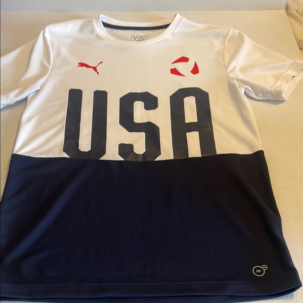 Puma White and Black Jersey USA Design